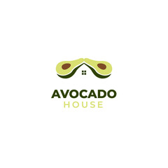 Fototapeta premium Vector house avocado logo design concept illustration idea