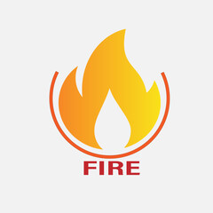 Fire Logo design vector. Silhouette Logotype icon