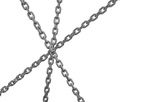 3d image of silver chain 