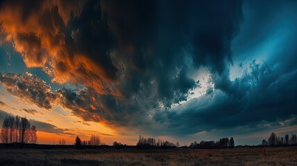 colorful sky for background concepts created with Generative AI technology