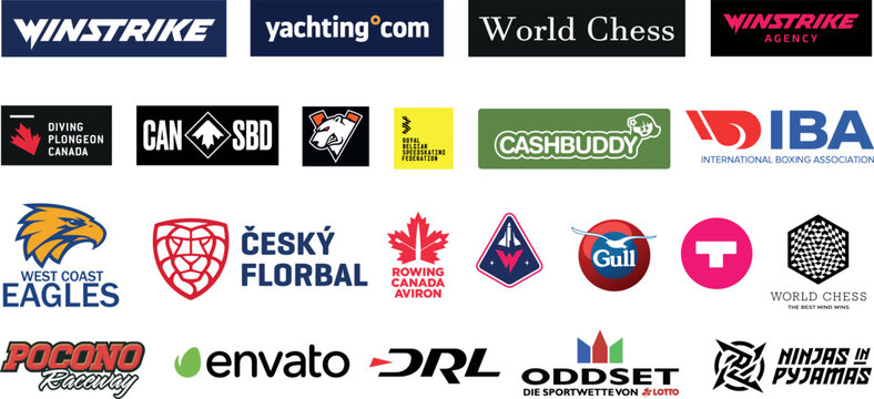 logos of famous brands, icons with company logos