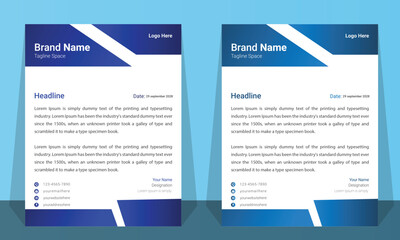 Creative And Modern Letterhead Design Template For Business or advertising.