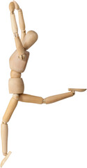 Wooden 3d figurine exercising