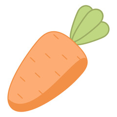 sweet, ripe orange carrot, healthy vegetable from the farm, useful ingredient in the kitchen, stylization of retro, cartoon, anime image, background element, wallpaper, textile, wrapping paper, greeti