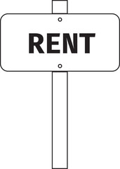 Digitally generated image of rent signboard