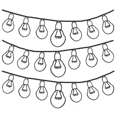Graphic image of light bulbs arranged