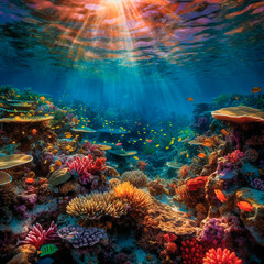 Obraz premium coral reef in sea