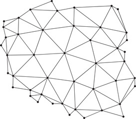 polygonal poland map.