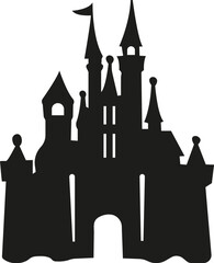 castle isolated on white, vector