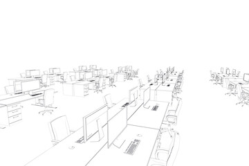 Draw of an open space 