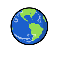 Earth vector, planet. Art & Illustration, vector