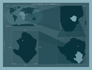 Masvingo, Zimbabwe. Described location diagram