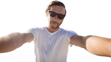 Young man taking a selfie