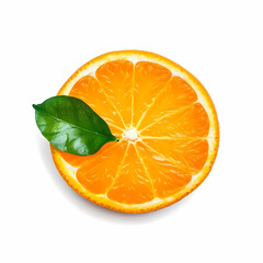 Orange Fruit Isolated On White Background. Generative AI
