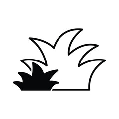 Grass icon vector on trendy design