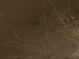 Matabeleland South, Zimbabwe. Sepia. No legend