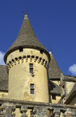 Fototapeta na wymiar dordogne, the middle age castle of Puymartin