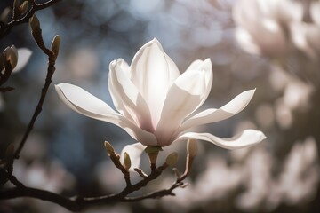 Vibrant Springtime Scenery - Blooming Flowers and Lush Greenery - Season of Rebirth and Renewal - AI-Generated