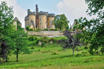 Fototapeta na wymiar France, picturesque castle of saint vincent le paluel