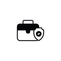 Business Insurance icon design with white background stock illustration