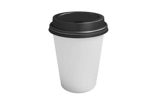 White cup over white background