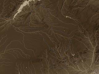 Midlands, Zimbabwe. Sepia. No legend