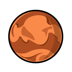 Mars vector. Mars planet, solar system. Art & Illustration