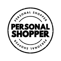 Personal Shopper text stamp, concept background