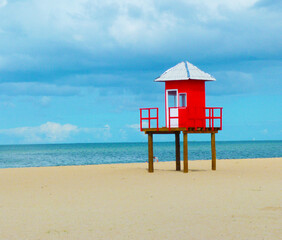 lifeguard hut on the beach