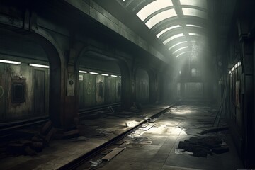 Old Metro Station Game Art Wallpaper Background