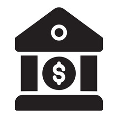 bank glyph icon