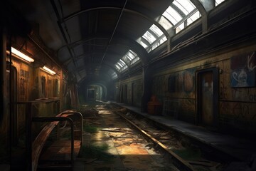 Old Metro Station Game Art Wallpaper Background