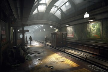 Old Metro Station Game Art Wallpaper Background