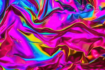 Obraz premium Neon futuristic gradient, holographic design. Generative ai.