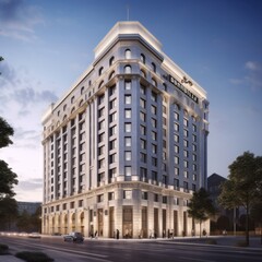 Fototapeta premium Premium luxury hotel building