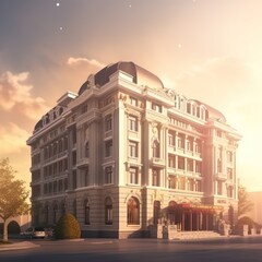 Fototapeta na wymiar Premium luxury hotel building