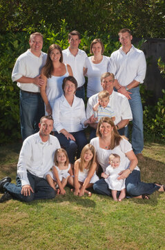 Family portrait with three generations; Moraga california united states of america