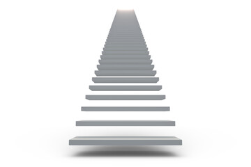 Computer graphic image of staircase moving up