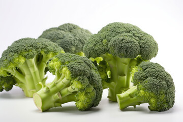 Broccoli, broccoli, white background, isolated, generative ai, Fresh tasty vegetables, Fresh ingredients, cooking ingredients