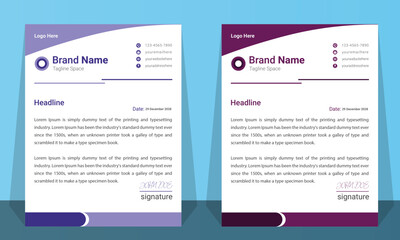 Creative & Modern Letterhead Design Template For business And Advertising.