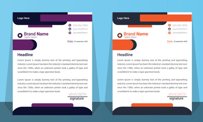 Creative & Modern Letterhead Design Template For business And Advertising.