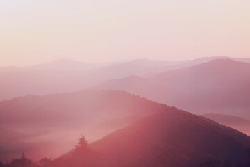 pink mountains