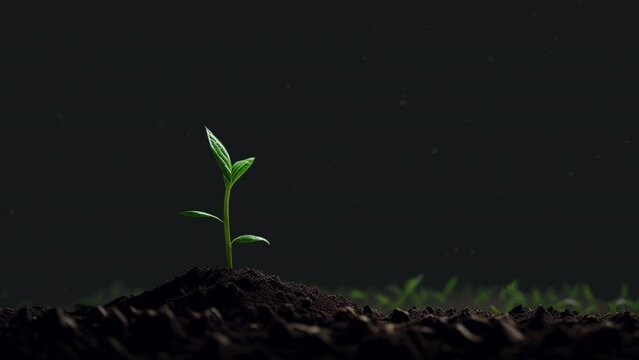 Plant Growing from Seed Animation