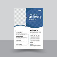 A4 flyer template, modern template and modern design, perfect for creative professional business, Corporate business flyer.