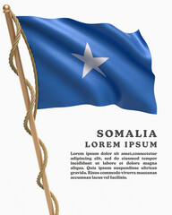White Backround Flag Of SOMALIA