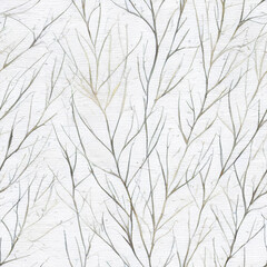 seamless pattern of modern decorative branches