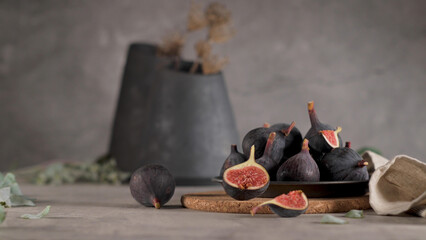 A few figs in a plate