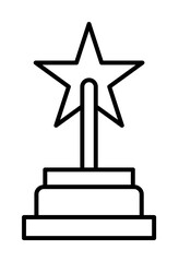 star medal icon illustration on transparent background