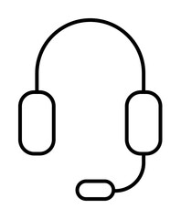 headphones icon illustration on transparent background