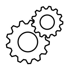gear icon illustration on transparent background